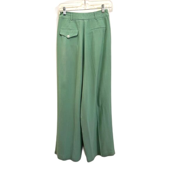 GOLDEN GOOSE Deluxe Brand Green Wide Leg Pants Trousers Women's Size 24 - Picture 5 of 10